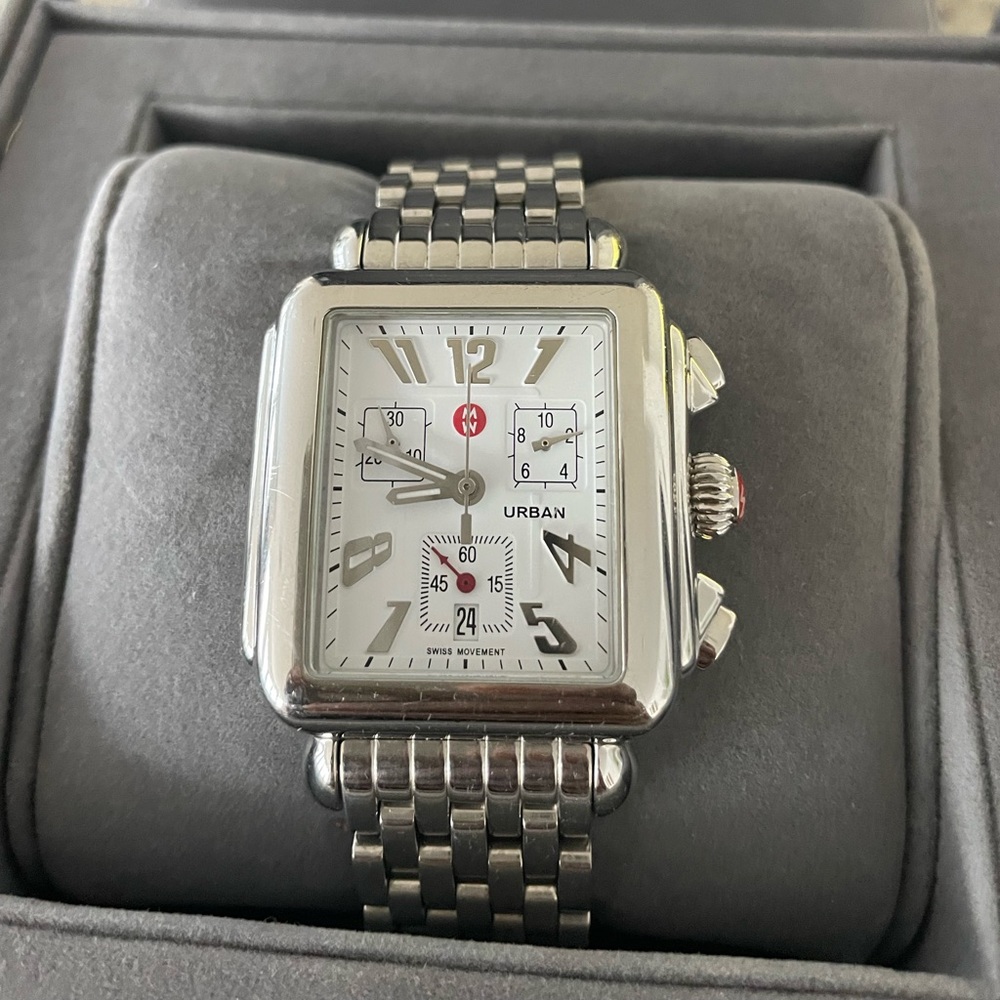 Michele Deco Urban Chronograph Women’s Watch in Stainless Steel